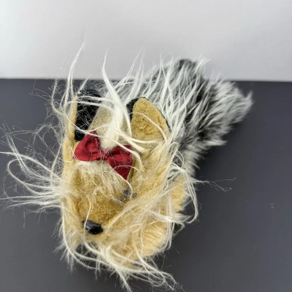 Toys r Us Animal Alley Yorkshire Terrier Dog Plush Stuffed Long Hair Red Bow 11